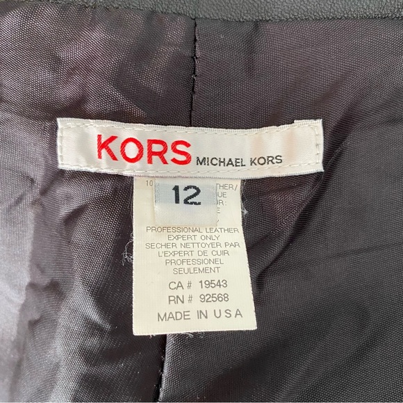 KORS Michael Kors Black Leather Pants - Picture 11 of 15